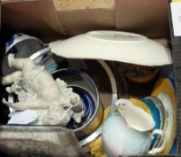 Quantity blue and white items, tea china,