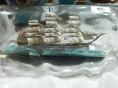 Cutty Sark model in a bottle