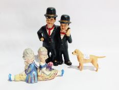 Pair pottery children's bookends (probably 1930's),