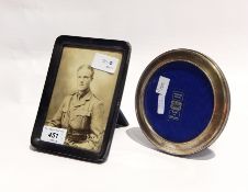 A silver rectangular photograph frame with a trestle stand, Birmingham 1911, 16.