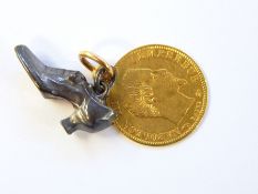 Napoleon III five francs coin,