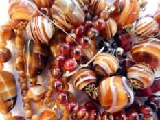 Agate necklace and two others