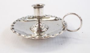 Victorian silver miniature chamberstick, London 1892,