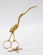 Gilt metal crane-pattern ribbon threader