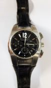 Gent's Bulgari Ergon stainless steel wristwatch with three subsidiary dials and a rectangular date