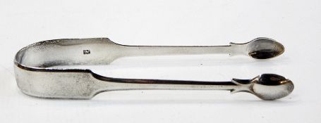 Four various Georgian silver and later sugar tongs