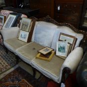 A French style sofa with beige cushion