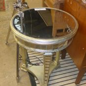 An Art Deco design mirrored occasional table