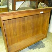A set of oak open wall hanging shelves
