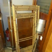 A pair of bamboo desk chairs (no seats)