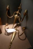 A pair of Adams design gilt metal wall lights
