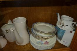 A collection of teaware including Poole and Rosenthal