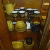 A Denby geometric pattern part dinner service and a similar