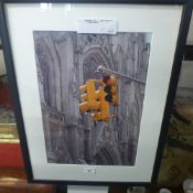A Limited Edition photograph 'Gothic Traffic Lights' signed in pencil