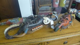 A collection of African masks