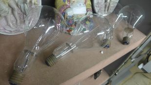 A set of oversized light bulbs