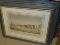 A set of four prints views of London framed and glazed
