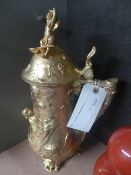 A large gilted Art Nouveau style stein