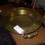 A ceremonial brass Moroccan banquet dish