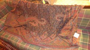 A Jamawar ladies shawl with extensive floral decoration