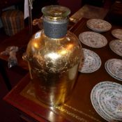 A pair of oversized glass model apothecary jars