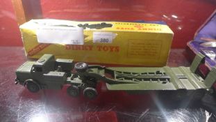 A Dinky Toys Tank Transporter in original box