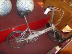 A rare 1970s Bickerton portable folding bike, the predecessor to the Brompton bike