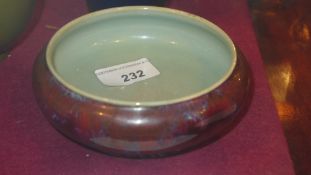 A Chinese flambe water pot