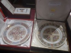 A limited edition Mulberry Hall 'Viking' plate together with a similar Mulberry Hall beaker and a