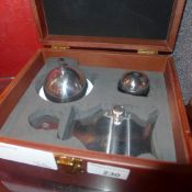 A cased truffle preparation set