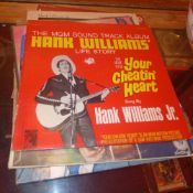 Eight various Hank Williams records