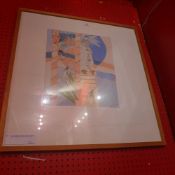 A pair of paintings by Allison J Harley The Statue 1981 and Canopy 1981 both signed in pencil