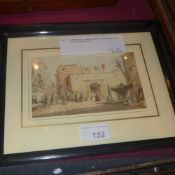 A framed and glazed Victorian watercolour of An Arabic market scene
