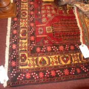 A fine North West Persian Afshar rug 250 cm x 160 cm repeating floral motifs on a pomegranate