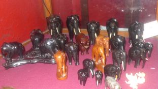 A large collection of African carved ebo