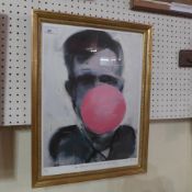 A limited edition lithograph of a boy bl