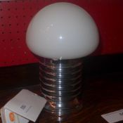 A vintage Spanish chrome table lamp with