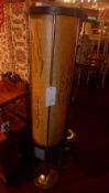 A 1950's floor standing lamp the cylindr
