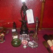 A mixed lot including two paperweights f