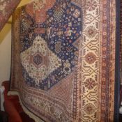 A Caucasian design carpet with three dia