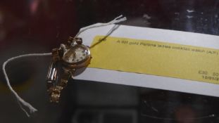 A 9ct gold Perona ladies cocktail watch