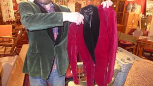 A gentleman's Austin Reed green velvet j