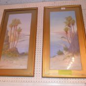 A pair of early C20th Gouache Egyptian s