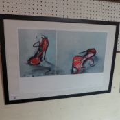 A limited edition lithograph of a pair o