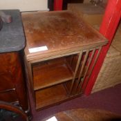 A C19th mahogany revolving bookcase of t