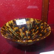 A Chinese bowl with a tortoiseshell glaz