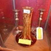 A C1960s West German vase of faceted for