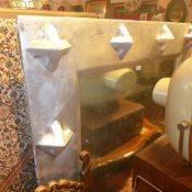 A silvered rectangular wall mirror decor