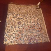 A fine North West Persian Sarouk rug 155 x 110 cm central floral pendant sapphire medallion on a