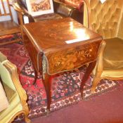 A C19th French rosewood occasional table